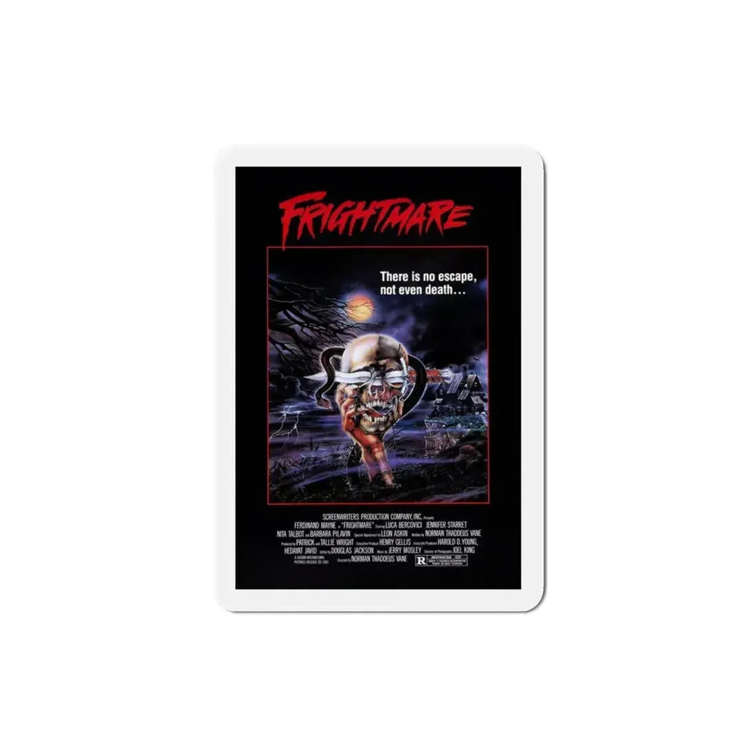Frightmare 1983 Movie Poster Refrigerator Magnet 3 Inch - The Sticker Space