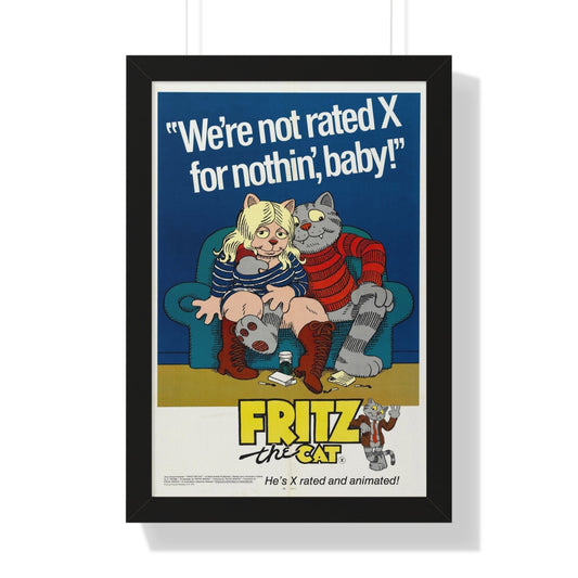 FRITZ THE CAT 1972 - Framed Movie Poster-16″ x 24″-The Sticker Space