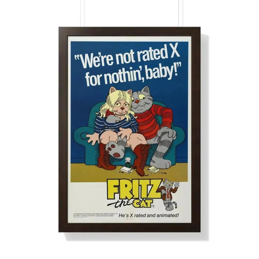 FRITZ THE CAT 1972 - Framed Movie Poster - The Sticker Space