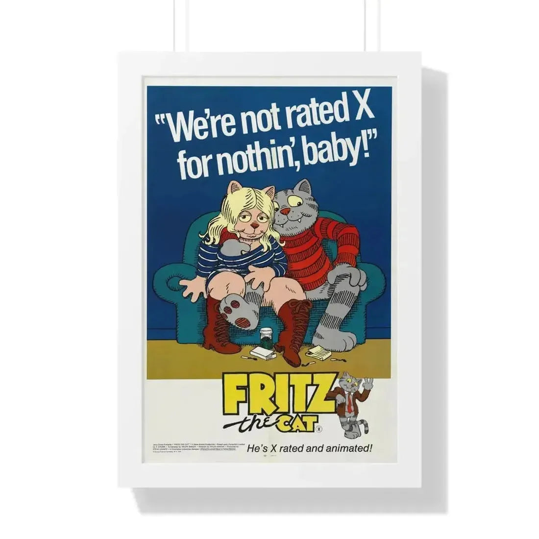 FRITZ THE CAT 1972 - Framed Movie Poster - The Sticker Space