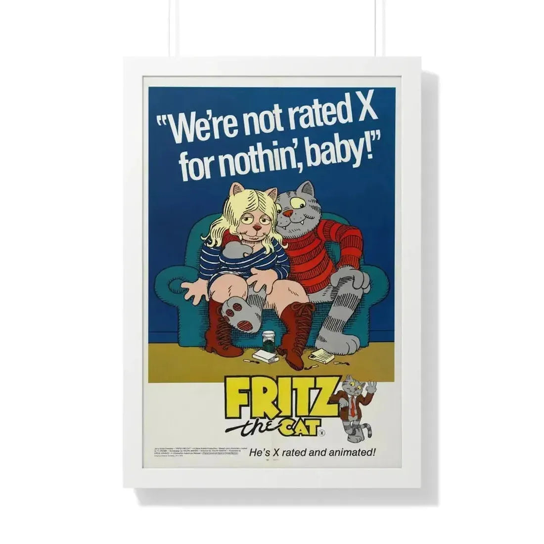 FRITZ THE CAT 1972 - Framed Movie Poster - The Sticker Space