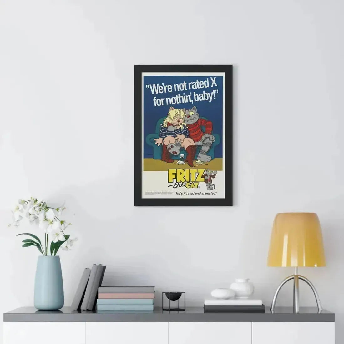 FRITZ THE CAT 1972 - Framed Movie Poster - The Sticker Space