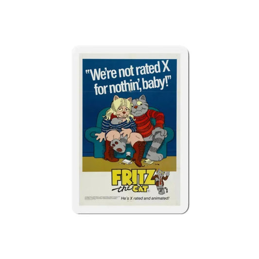 Fritz the Cat 1972 Movie Poster Refrigerator Magnet 2 Inch - The Sticker Space