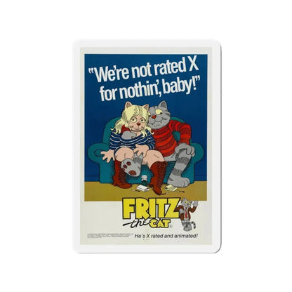 FRITZ THE CAT 1972 Movie Poster - Refrigerator Magnet 3 Inch - The Sticker Space