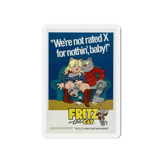 FRITZ THE CAT 1972 Movie Poster - Refrigerator Magnet 6 Inch - The Sticker Space