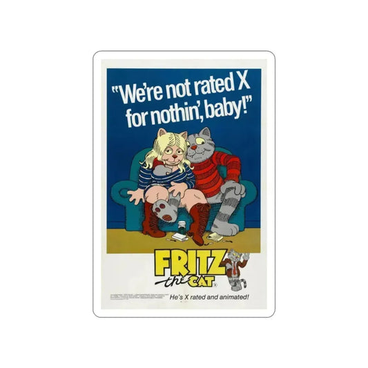 FRITZ THE CAT 1972 Movie Poster STICKER Vinyl Die-Cut Decal 2 Inch - The Sticker Space