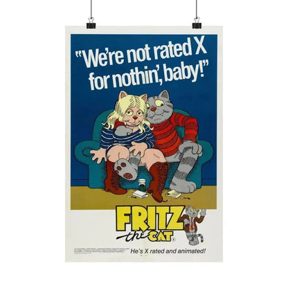 FRITZ THE CAT 1972 - Paper Movie Poster 12″ x 18″ Matte - The Sticker Space