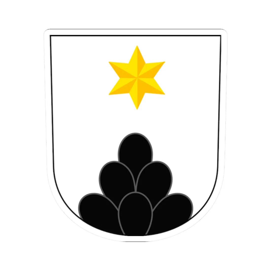 Fründsberg-ZH-blazon (Switzerland) (Coat of Arms) STICKER Vinyl Kiss-Cut Decal 2 Inch White - The Sticker Space