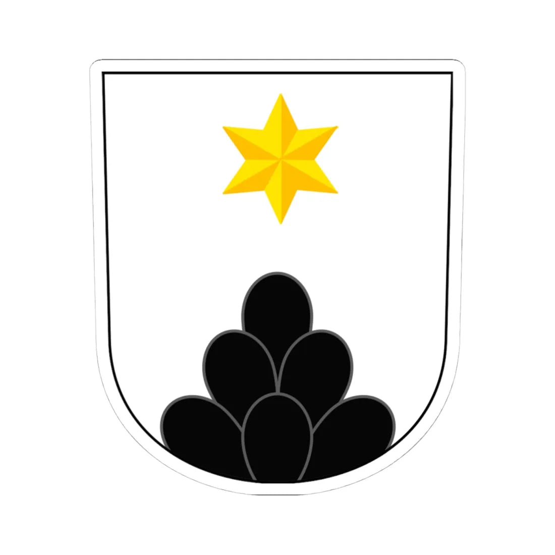 Fründsberg-ZH-blazon (Switzerland) (Coat of Arms) STICKER Vinyl Kiss-Cut Decal 4 Inch White - The Sticker Space
