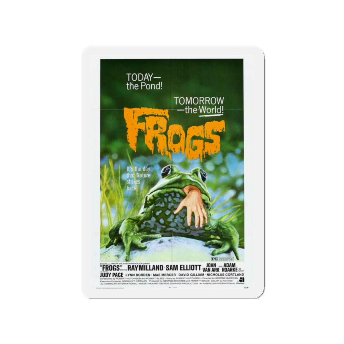 FROGS 1972 Movie Poster - Die-Cut Magnet-2" x 2"-The Sticker Space