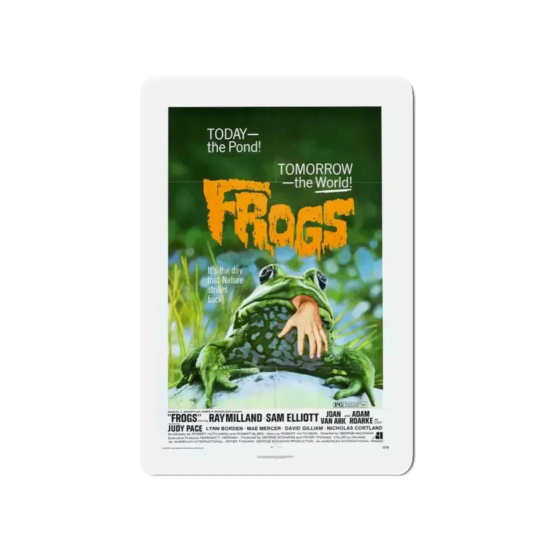 FROGS 1972 Movie Poster - Refrigerator Magnet 4 Inch - The Sticker Space