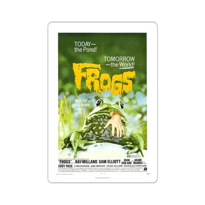 Frogs 1972 Movie Poster - STICKER Vinyl Kiss-Cut Decal 3 Inch White - The Sticker Space