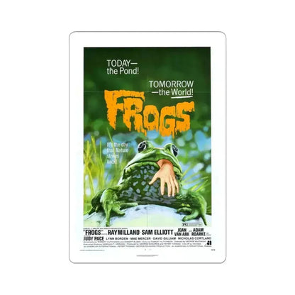 FROGS 1972 Movie Poster - STICKER Vinyl Kiss-Cut Decal 3 Inch White - The Sticker Space