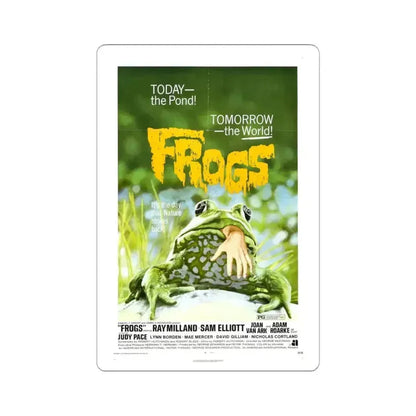 Frogs 1972 Movie Poster - STICKER Vinyl Kiss-Cut Decal 4 Inch White - The Sticker Space