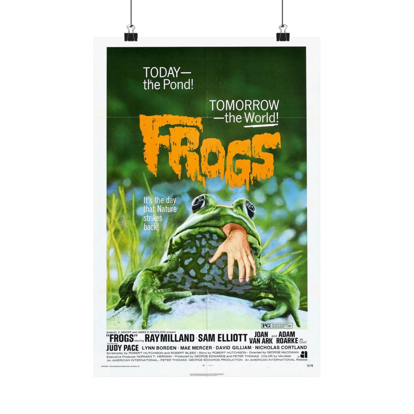 FROGS 1972 - Paper Movie Poster-12″ x 18″-The Sticker Space