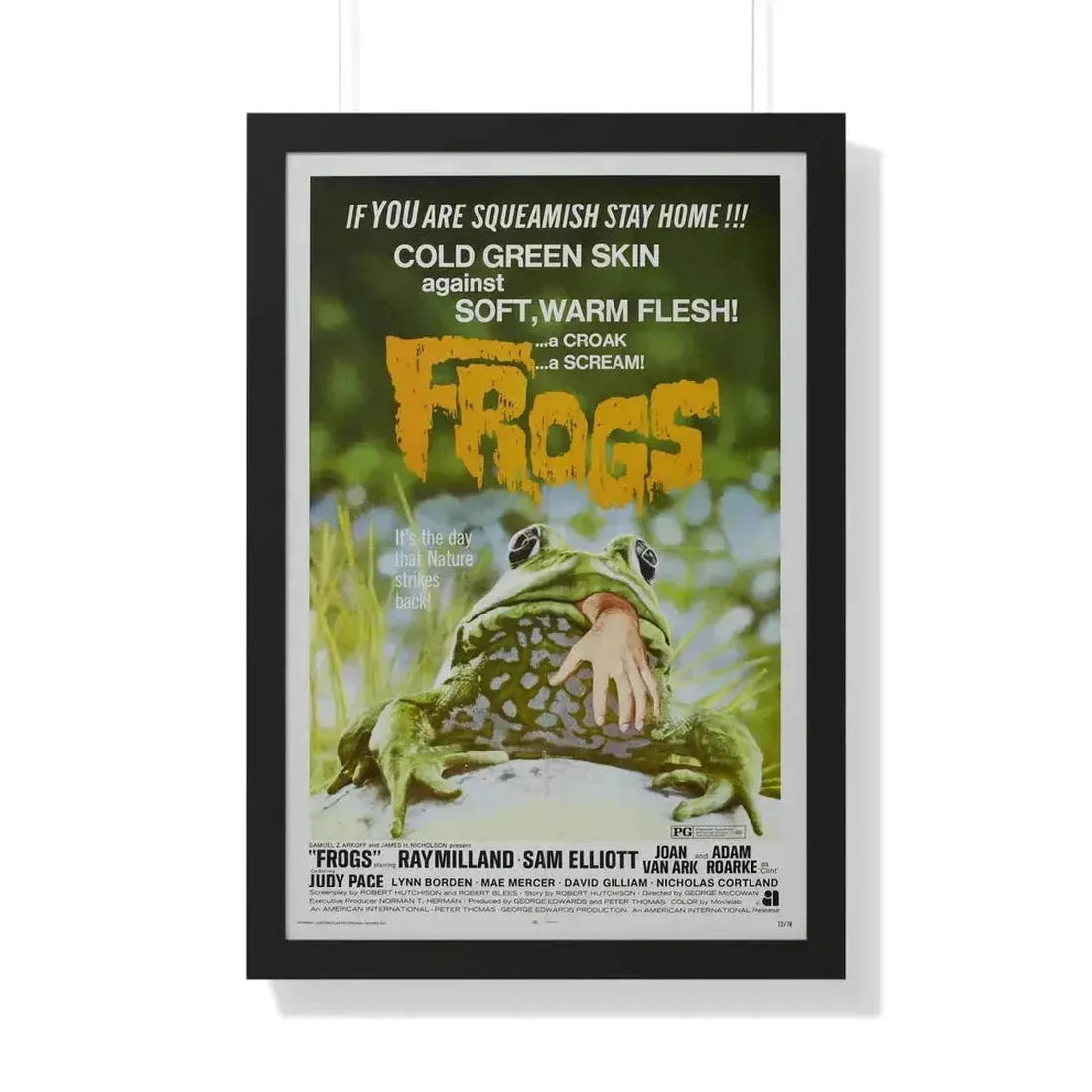 FROGS (2) 1972 - Framed Movie Poster 20" x 30" Black - The Sticker Space