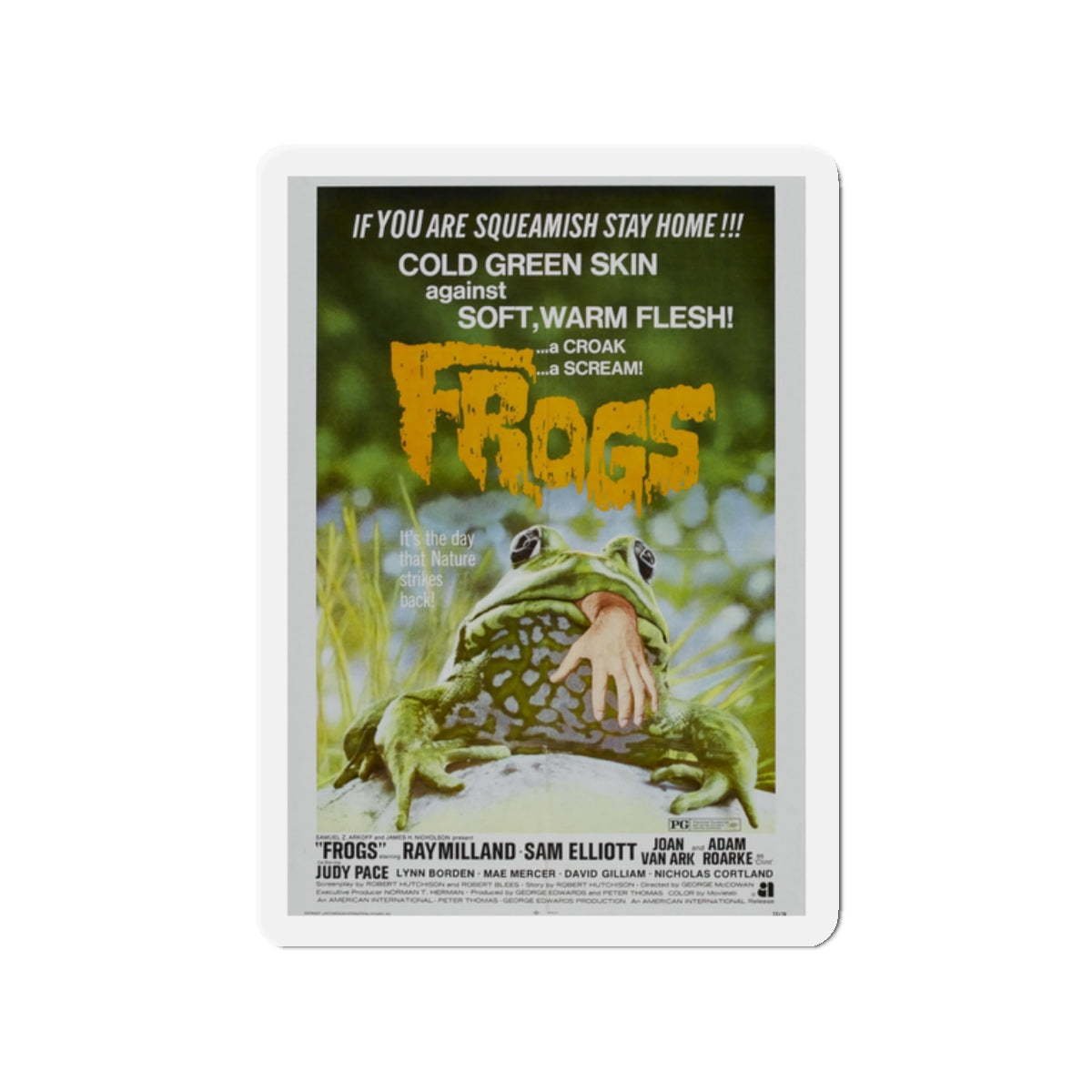 FROGS (2) 1972 Movie Poster - Die-Cut Magnet-2" x 2"-The Sticker Space