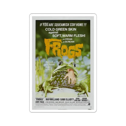 FROGS (2) 1972 Movie Poster - STICKER Vinyl Kiss-Cut Decal 3 Inch White - The Sticker Space