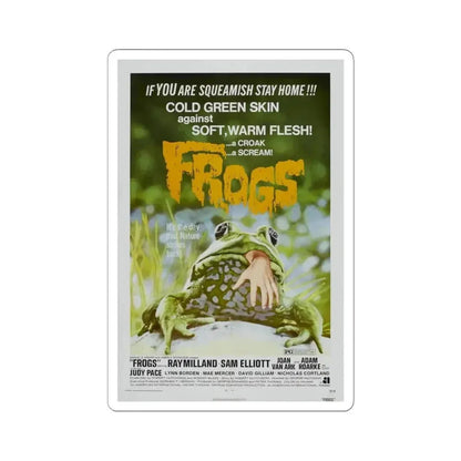 FROGS (2) 1972 Movie Poster - STICKER Vinyl Kiss-Cut Decal 6 Inch White - The Sticker Space
