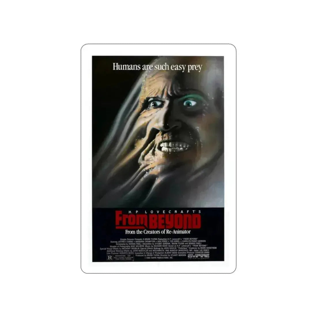 FROM BEYOND (2) 1986 Movie Poster STICKER Vinyl Die-Cut Decal 2 Inch - The Sticker Space