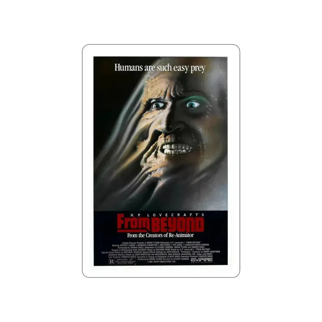 FROM BEYOND (2) 1986 Movie Poster STICKER Vinyl Die-Cut Decal 4 Inch - The Sticker Space