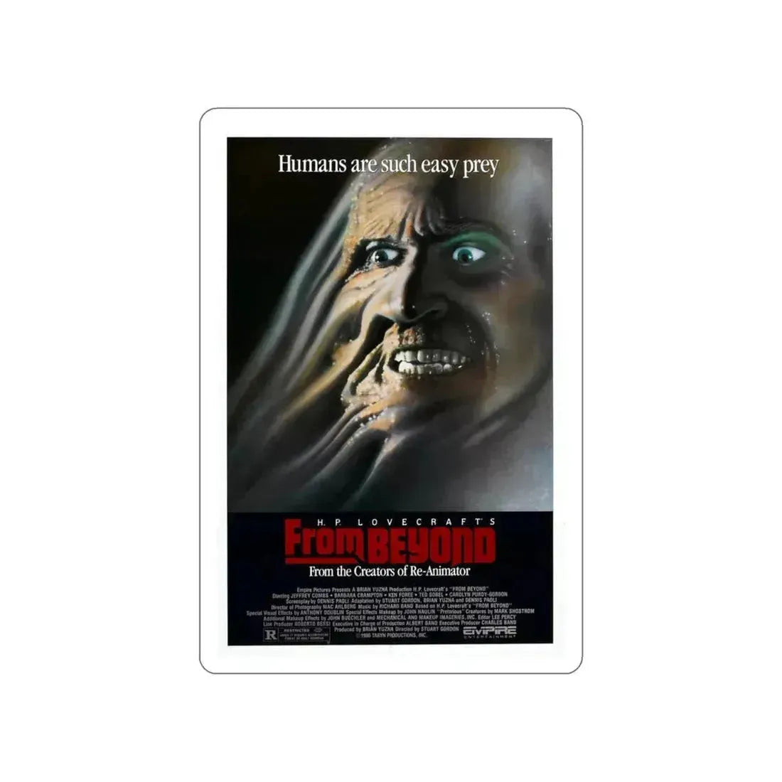 FROM BEYOND (2) 1986 Movie Poster STICKER Vinyl Die-Cut Decal 5 Inch - The Sticker Space