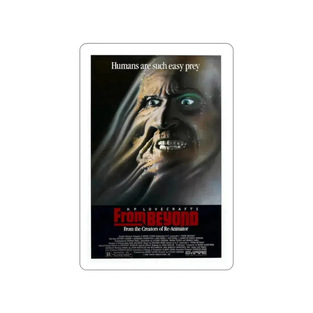 FROM BEYOND (2) 1986 Movie Poster STICKER Vinyl Die-Cut Decal - The Sticker Space