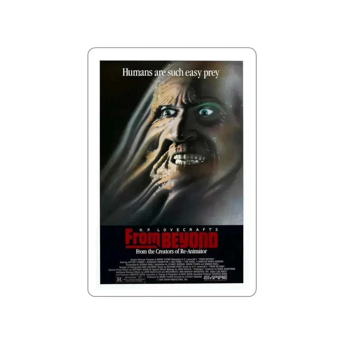 FROM BEYOND (2) 1986 Movie Poster STICKER Vinyl Die-Cut Decal - The Sticker Space
