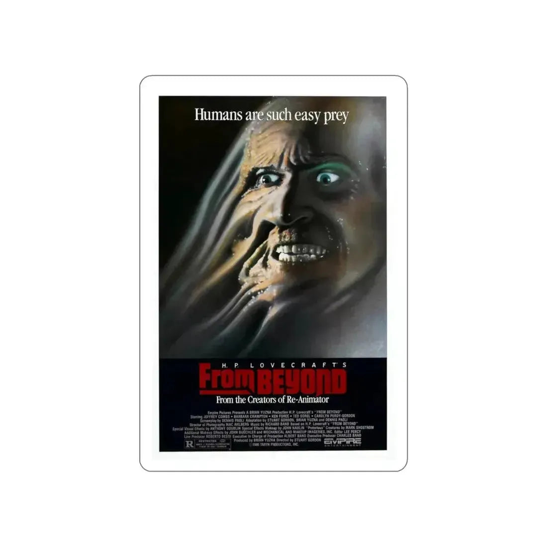 FROM BEYOND (2) 1986 Movie Poster STICKER Vinyl Die-Cut Decal - The Sticker Space