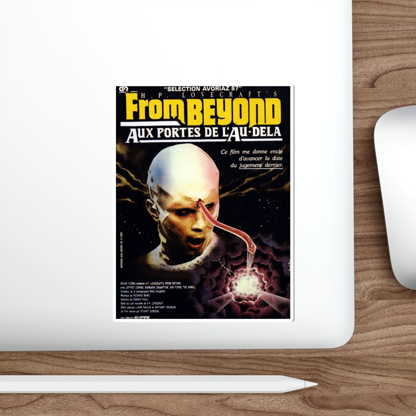 FROM BEYOND (FRENCH) 1986 Movie Poster STICKER Vinyl Die-Cut Decal-The Sticker Space