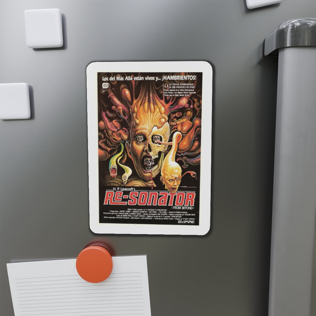 FROM BEYOND (SPANISH) 1986 Movie Poster - Die-Cut Magnet-The Sticker Space