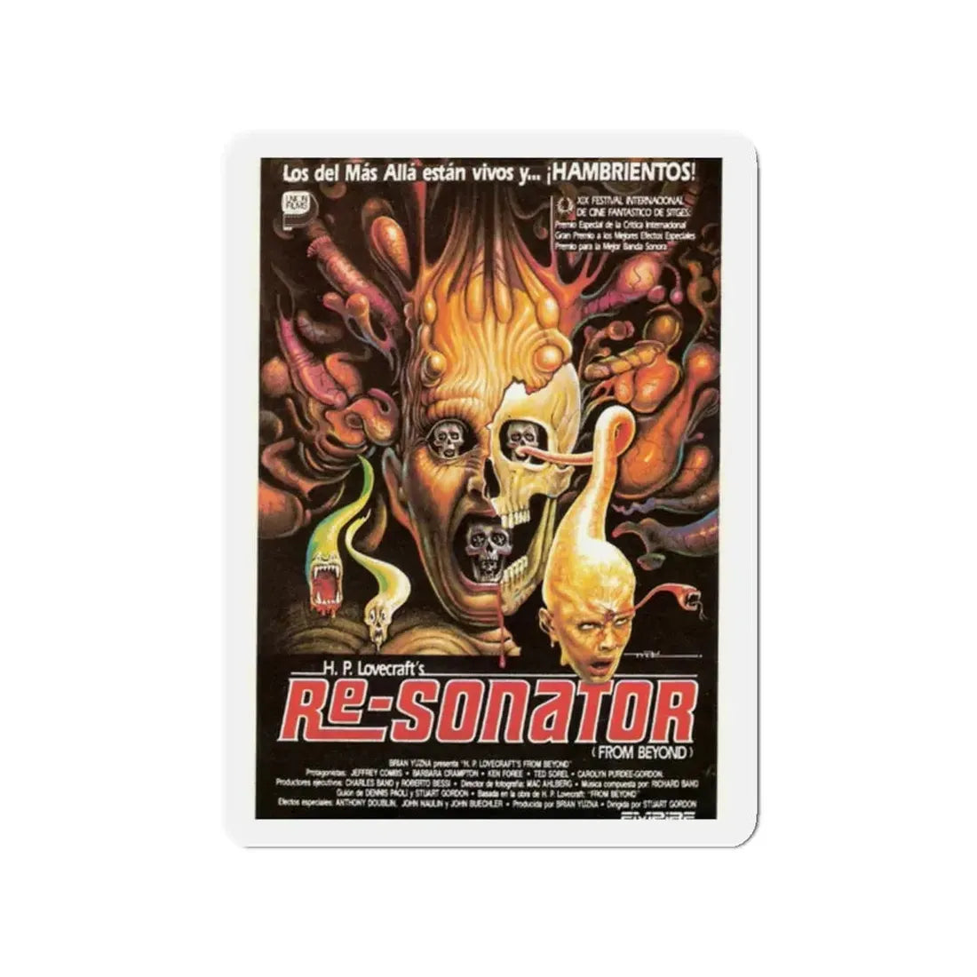 FROM BEYOND (SPANISH) 1986 Movie Poster - Refrigerator Magnet 2 Inch - The Sticker Space