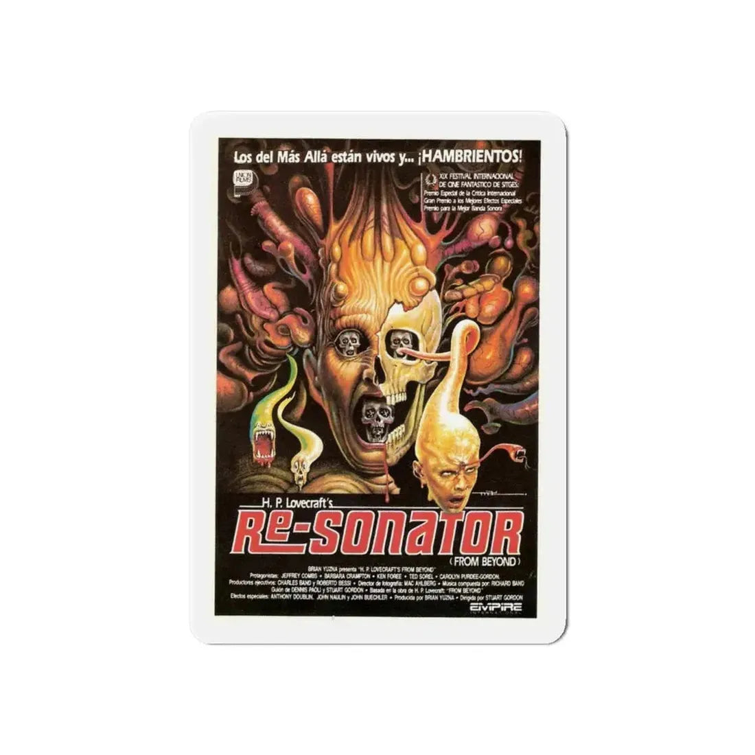 FROM BEYOND (SPANISH) 1986 Movie Poster - Refrigerator Magnet - The Sticker Space
