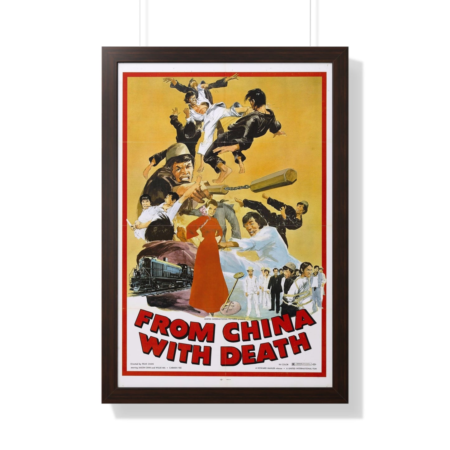 FROM CHINA WITH DEATH 1974 - Framed Movie Poster-20" x 30"-The Sticker Space