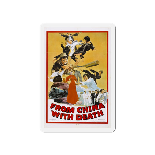 FROM CHINA WITH DEATH 1974 Movie Poster - Die-Cut Magnet-6 × 6"-The Sticker Space