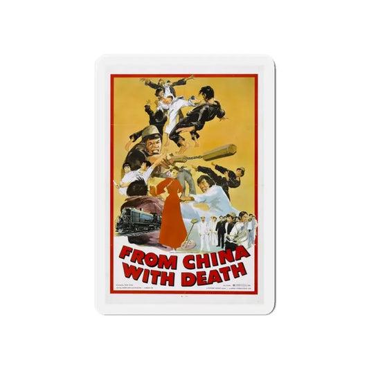 FROM CHINA WITH DEATH 1974 Movie Poster - Refrigerator Magnet 6 Inch - The Sticker Space
