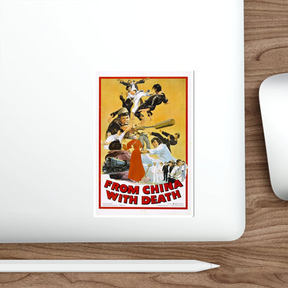 FROM CHINA WITH DEATH 1974 Movie Poster STICKER Vinyl Die-Cut Decal-The Sticker Space