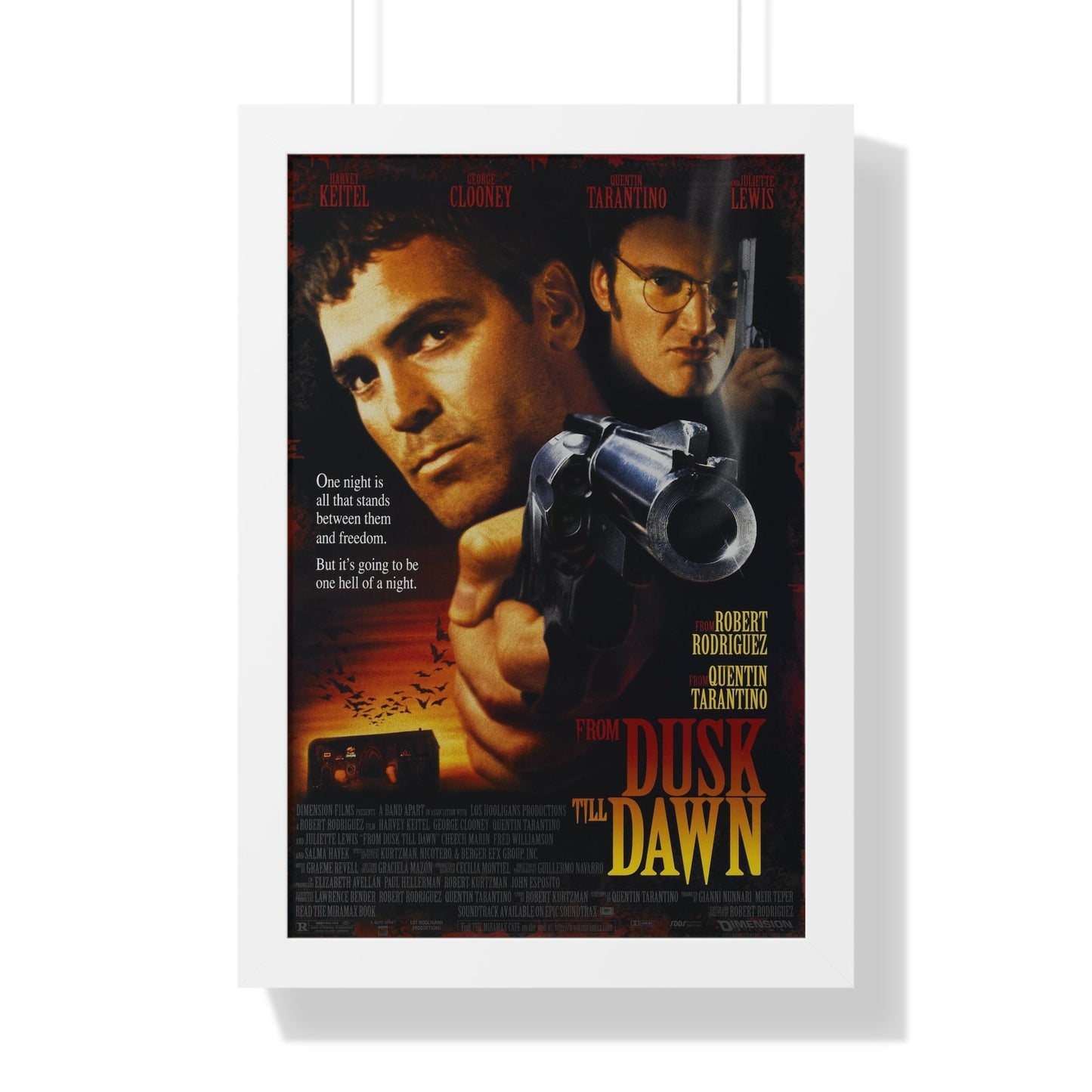 FROM DUSK TILL DAWN 1996 - Framed Movie Poster-16″ x 24″-The Sticker Space