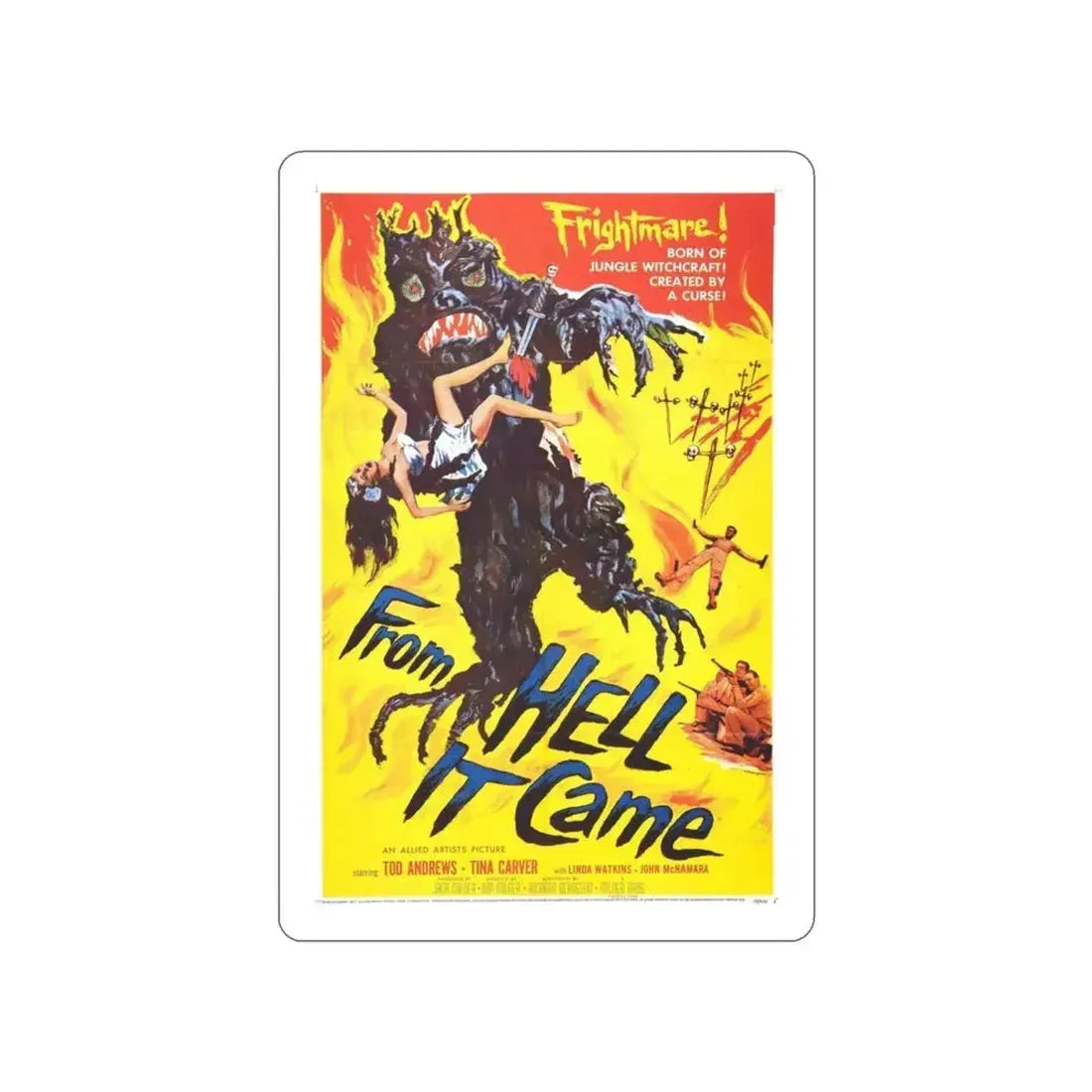 FROM HELL IT CAME 1957 Movie Poster STICKER Vinyl Die-Cut Decal - The Sticker Space