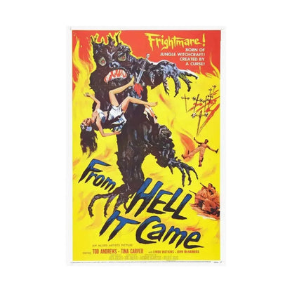 FROM HELL IT CAME 1957 - Paper Movie Poster - The Sticker Space