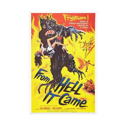 FROM HELL IT CAME 1957 - Paper Movie Poster - The Sticker Space