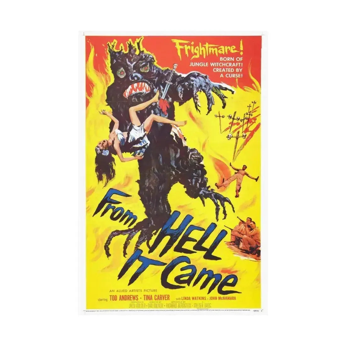 FROM HELL IT CAME 1957 - Paper Movie Poster - The Sticker Space