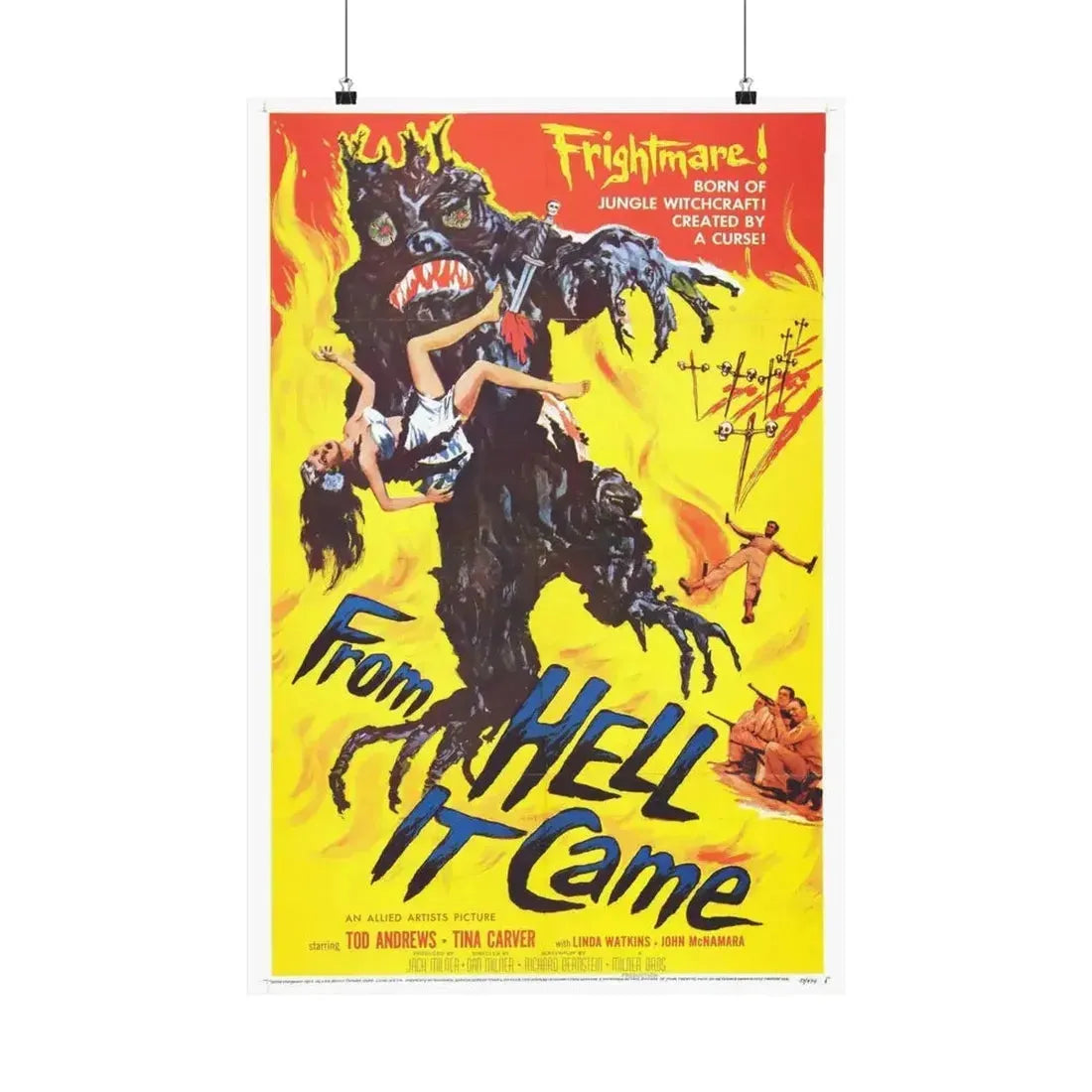 FROM HELL IT CAME 1957 - Paper Movie Poster - The Sticker Space