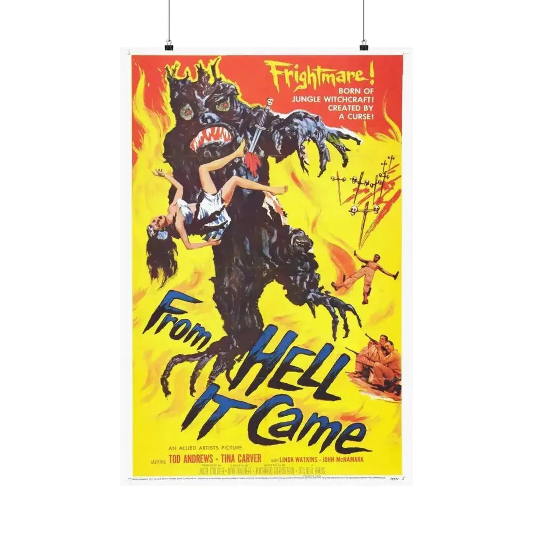 FROM HELL IT CAME 1957 - Paper Movie Poster - The Sticker Space