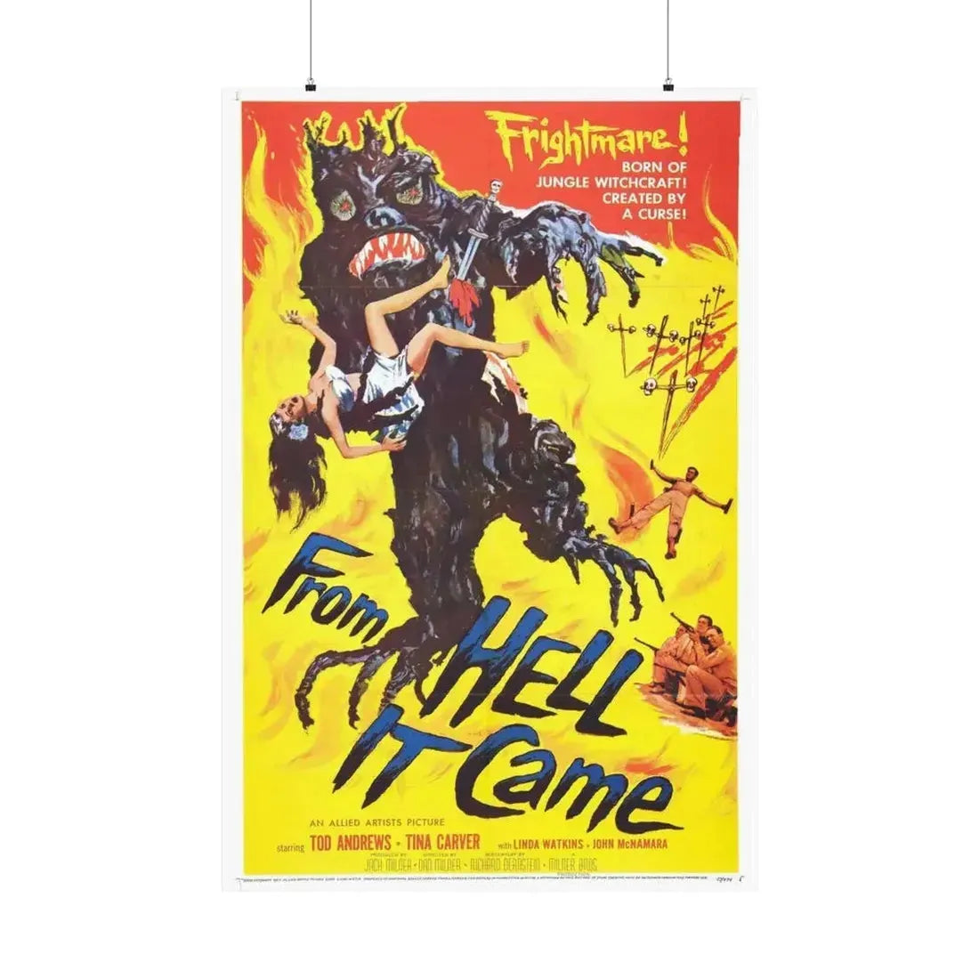 FROM HELL IT CAME 1957 - Paper Movie Poster - The Sticker Space