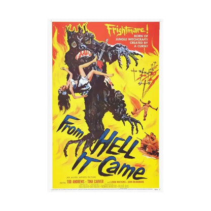 FROM HELL IT CAME 1957 - Paper Movie Poster - The Sticker Space