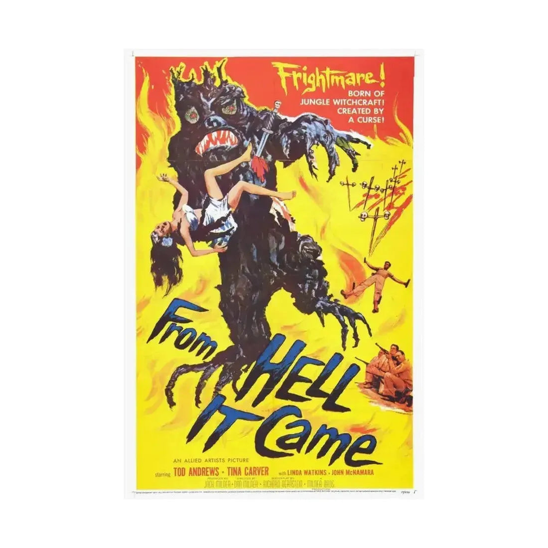 FROM HELL IT CAME 1957 - Paper Movie Poster - The Sticker Space
