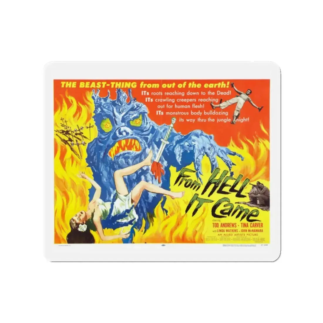 FROM HELL IT CAME (2) 1957 Movie Poster - Refrigerator Magnet 2 Inch - The Sticker Space