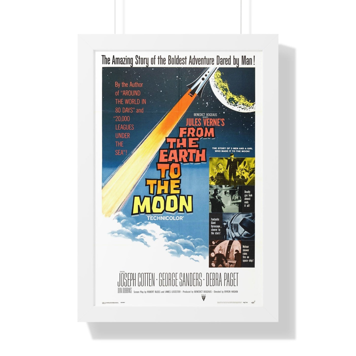 FROM THE EARTH TO THE MOON 1958 - Framed Movie Poster-16″ x 24″-The Sticker Space