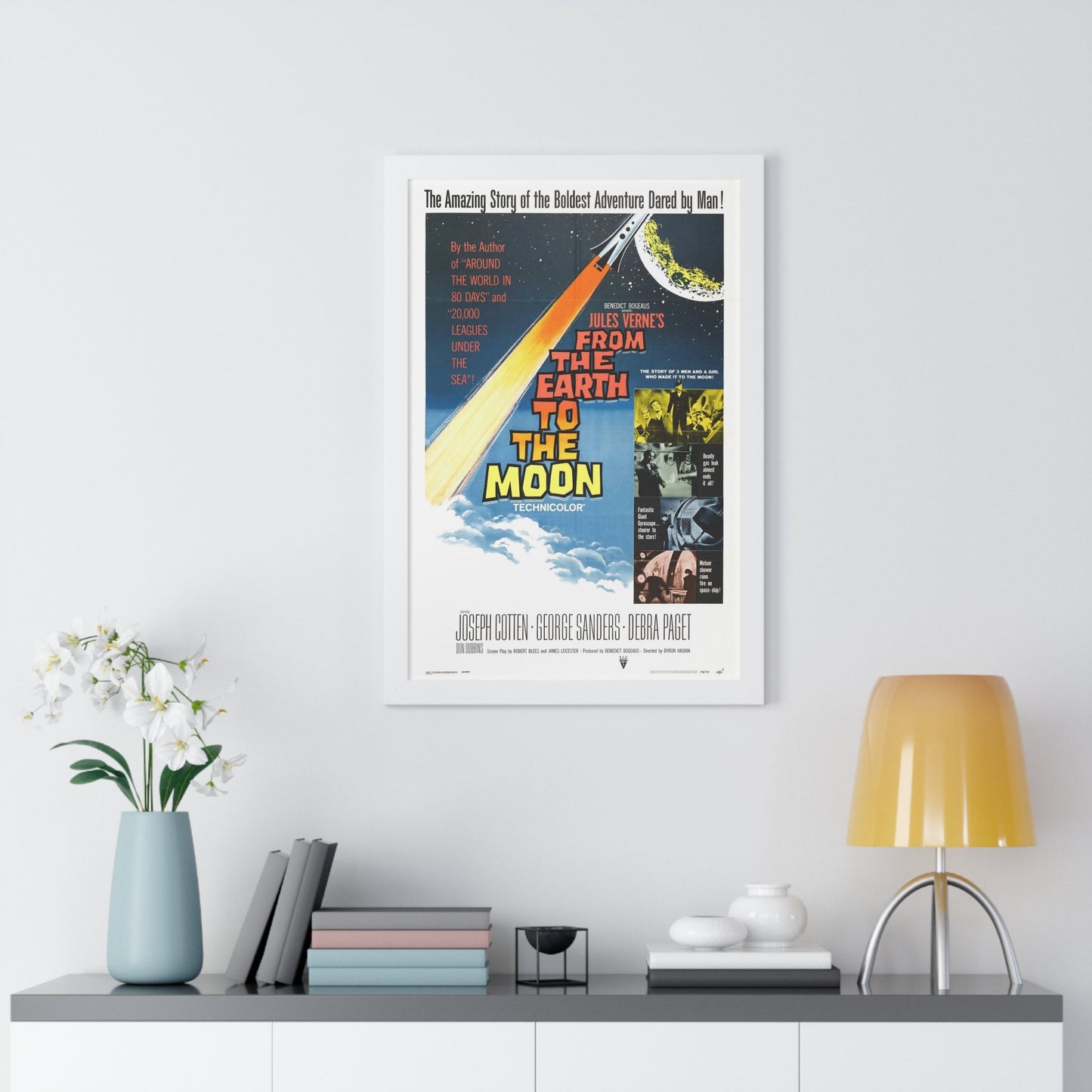 FROM THE EARTH TO THE MOON 1958 - Framed Movie Poster-The Sticker Space